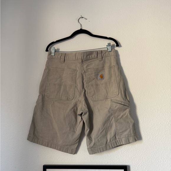 Carhartt Men's Tan Flat-Front Work Shorts - Picture 3 of 3